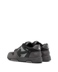 schwarze Leder niedrige Sneakers von Off-White