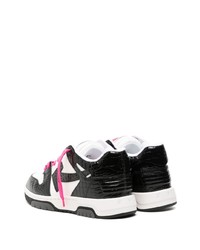 schwarze Leder niedrige Sneakers von Off-White