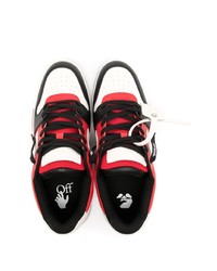 schwarze Leder niedrige Sneakers von Off-White