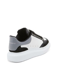 schwarze Leder niedrige Sneakers von Alexander McQueen