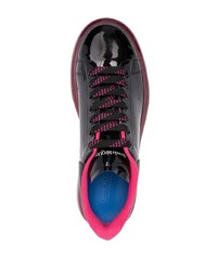 schwarze Leder niedrige Sneakers von Alexander McQueen