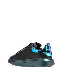 schwarze Leder niedrige Sneakers von Alexander McQueen