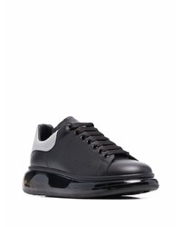 schwarze Leder niedrige Sneakers von Alexander McQueen