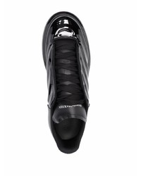 schwarze Leder niedrige Sneakers von Alexander McQueen