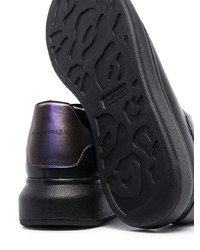 schwarze Leder niedrige Sneakers von Alexander McQueen