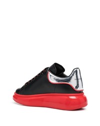 schwarze Leder niedrige Sneakers von Alexander McQueen