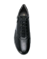 schwarze Leder niedrige Sneakers von Geox