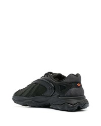 schwarze Leder niedrige Sneakers von adidas