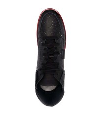 schwarze Leder niedrige Sneakers von Oxs Rubber Soul