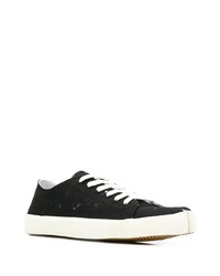 schwarze Leder niedrige Sneakers von Maison Margiela