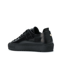 schwarze Leder niedrige Sneakers von Oamc