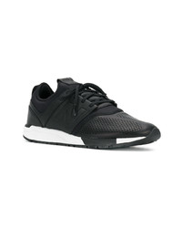 schwarze Leder niedrige Sneakers von New Balance