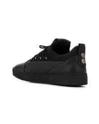 schwarze Leder niedrige Sneakers von Alexander Smith