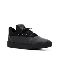 schwarze Leder niedrige Sneakers von Alexander Smith
