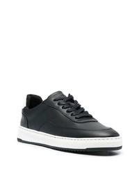 schwarze Leder niedrige Sneakers von Filling Pieces