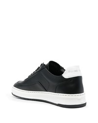 schwarze Leder niedrige Sneakers von Filling Pieces