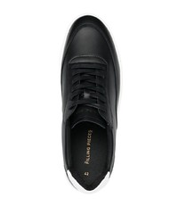 schwarze Leder niedrige Sneakers von Filling Pieces