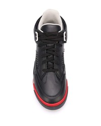 schwarze Leder niedrige Sneakers von Maison Margiela