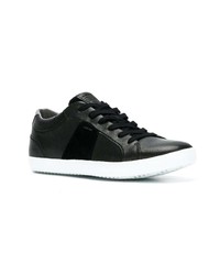 schwarze Leder niedrige Sneakers von Geox