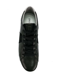 schwarze Leder niedrige Sneakers von Geox