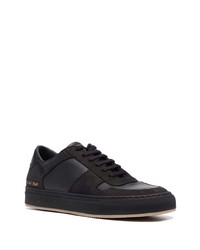 schwarze Leder niedrige Sneakers von Common Projects