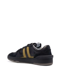 schwarze Leder niedrige Sneakers von Lanvin