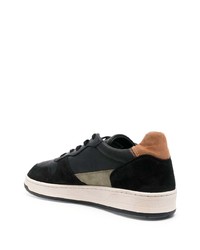 schwarze Leder niedrige Sneakers von D.A.T.E