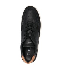 schwarze Leder niedrige Sneakers von D.A.T.E