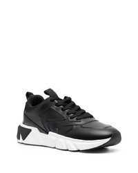 schwarze Leder niedrige Sneakers von Calvin Klein