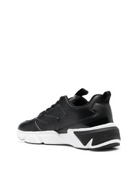 schwarze Leder niedrige Sneakers von Calvin Klein