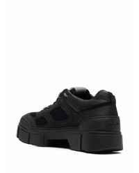 schwarze Leder niedrige Sneakers von Vic Matie