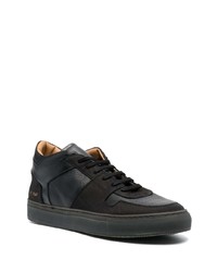 schwarze Leder niedrige Sneakers von Common Projects