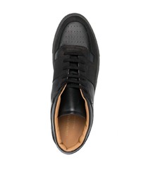 schwarze Leder niedrige Sneakers von Common Projects