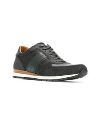 schwarze Leder niedrige Sneakers von Tommy Hilfiger