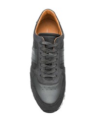 schwarze Leder niedrige Sneakers von Tommy Hilfiger