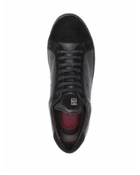 schwarze Leder niedrige Sneakers von Corneliani