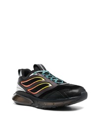 schwarze Leder niedrige Sneakers von Just Cavalli