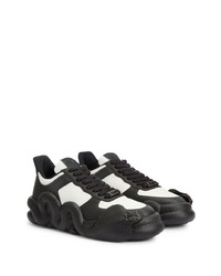 schwarze Leder niedrige Sneakers von Giuseppe Zanotti