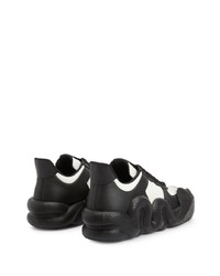 schwarze Leder niedrige Sneakers von Giuseppe Zanotti