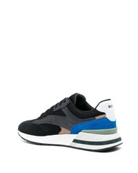 schwarze Leder niedrige Sneakers von BOSS