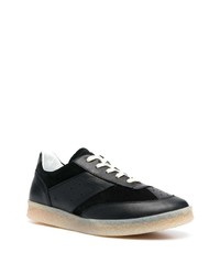 schwarze Leder niedrige Sneakers von MM6 MAISON MARGIELA