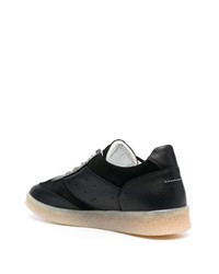 schwarze Leder niedrige Sneakers von MM6 MAISON MARGIELA