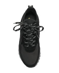 schwarze Leder niedrige Sneakers von Filling Pieces