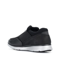 schwarze Leder niedrige Sneakers von Hogan