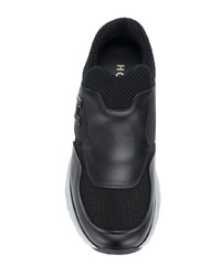 schwarze Leder niedrige Sneakers von Hogan