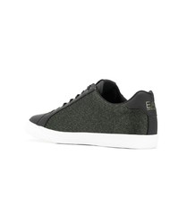 schwarze Leder niedrige Sneakers von Ea7 Emporio Armani