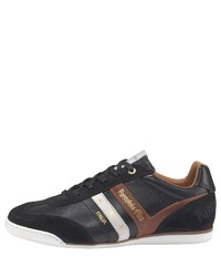 schwarze Leder niedrige Sneakers von Pantofola D'oro