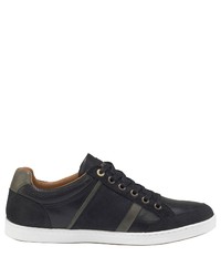 schwarze Leder niedrige Sneakers von Pantofola D'oro