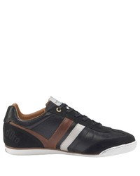 schwarze Leder niedrige Sneakers von Pantofola D'oro