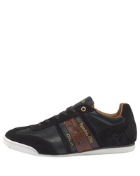 schwarze Leder niedrige Sneakers von Pantofola D'oro